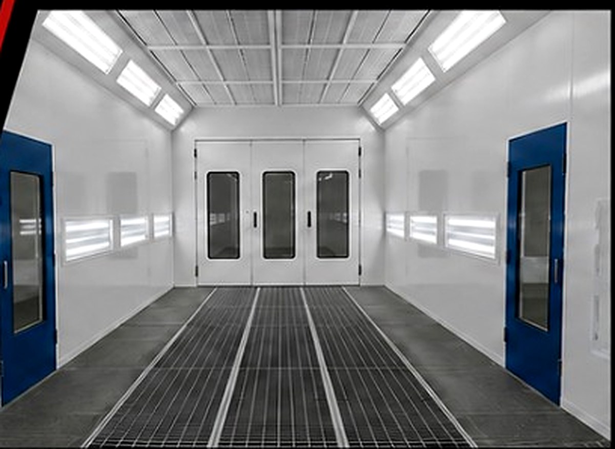 Clean paint booth installation example